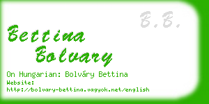 bettina bolvary business card